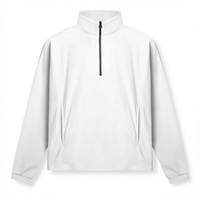 Veste de sport pour homme, style uni, légère, col montant zippé, en Spandex/Polyester, coupe ample, imperméable, coupe-vent, brodée