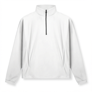Veste de sport pour homme, style uni, légère, col montant zippé, en Spandex/Polyester, coupe ample, imperméable, coupe-vent, brodée - Product Image 1