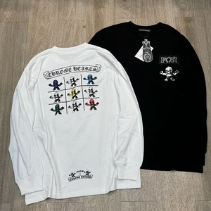 T-Shirt Chrome <span class=keywords><strong>di</strong></span> Alta Qualità, Vendita Calda, Abbigliamento <span class=keywords><strong>Uomo</strong></span> con Stampa Cuori, Streetwear Y2K, 100% Cotone Pesante - Product Image 6