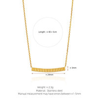 Collier minimaliste en acier inoxydable 316L plaqué or 18 carats avec pendentif pour femme, idéal pour un anniversaire