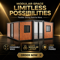 Maison conteneur extensible en acier galvanisé, cabane résidentielle mobile, mini-maison OEM