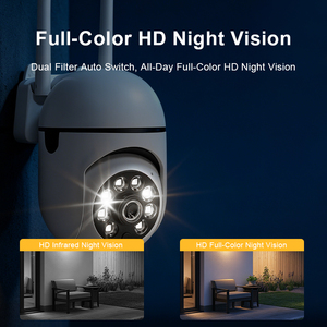 Cámara de Vigilancia WiFi de 2.4GHz en Oferta, Cámara Domo con Almacenamiento en la Nube 355 °   Detección de Movimiento con Visión Nocturna en Color para el Cuidado de Mascotas - Product Image 4
