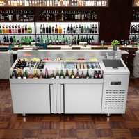 Comptoir de bar commercial personnalisé Offre Spéciale équipement de bar professionnel comptoir de bar multifonctionnel en acier inoxydable portable