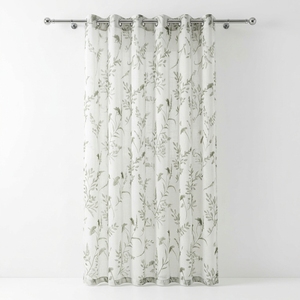Cortinas Transparentes Impresas con Diseño Personalizado al por Mayor, Cortinas de Voile de <span class=keywords><strong>Lino</strong></span> Sintético de Primera Calidad, Tratamientos de Ventanas Botánicos Directos de Fábrica - Product Image 1