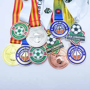 Médaille commémorative de <span class=keywords><strong>championnat</strong></span> de volley-ball, de football et de soccer, personnalisable, en or brillant, souvenir de course, création sur mesure - Product Image 2