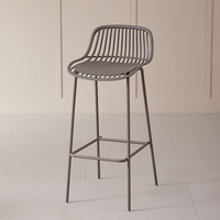 Tabouret de bar moderne en plastique, hauteur comptoir, base en métal, portable pour la maison, l'extérieur, le jardin, la salle à manger, le nouveau design du fabricant d'hôtel