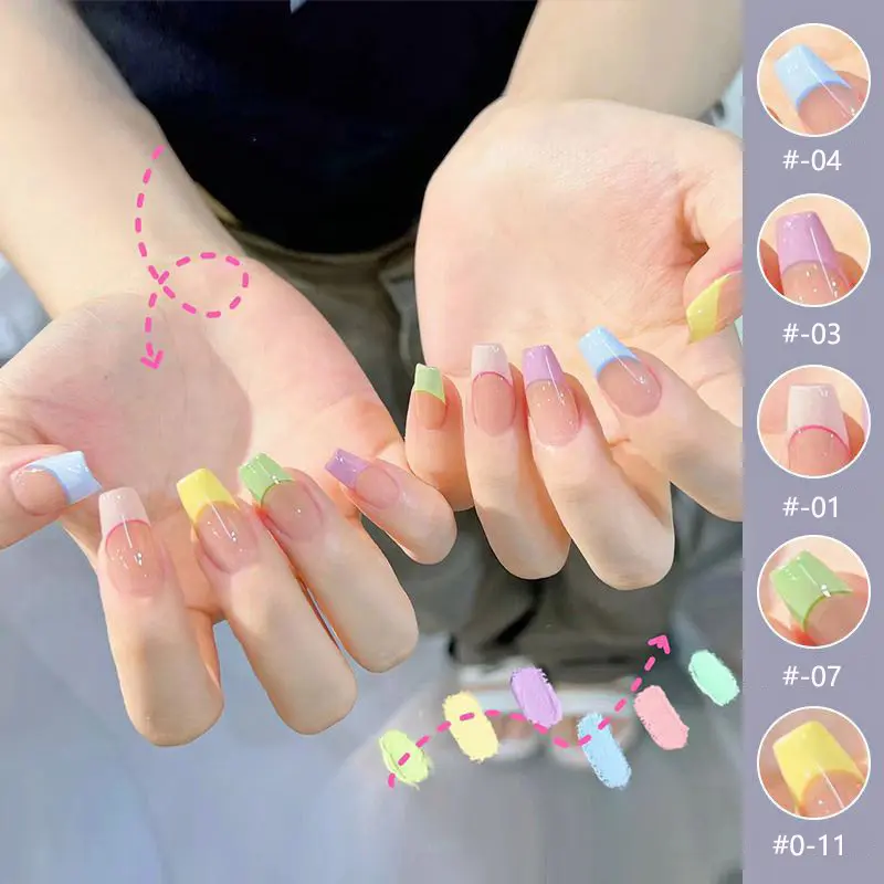 Newly upgraded network popular dopaminea nail art set macaron color nail polish glue