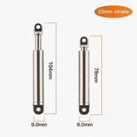 Actionneur linéaire micro 25 mm de course, moteur 5V DC, mini actionneur tubulaire électrique en acier inoxydable, contrôle de mouvement de précision pour maison intelligente