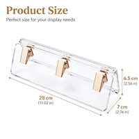 Perforateur en acrylique transparent personnalisé, perforateur en acrylique standard à 3 trous, perforateur de papier transparent rose gold
