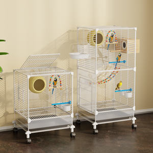 Cage à oiseaux perroquet Cage ménage grande peau de tigre Xuan Feng pivoine sacs pliable miroir moderne luxe Villa élevage boîte hôpital - Product Image 4