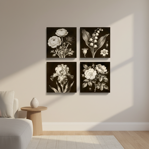 Set di Stampe su Tela con Illustrazioni Botaniche Vintage, Stampe Floreali e di Piante Antiche per Arredamento Rustico - Product Image 2