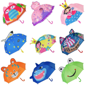 Parapluie de dessin animé mignon pour enfants avec conception de sécurité, parapluie manuel étanche pour l'école, cadeau promotionnel avec logo personnalisé - Product Image 2