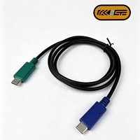 Cable de Carga Rápida Tipo C a C de 60W 3A con Doble Color, Cable de Carga de PVC Anti-rotura para Teléfonos, Uso en Oficina y Viajes