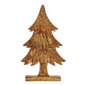 Natural Wood <b>Christmas</b> Tree Stand Tabletop Ornament Carved Wooden Holiday <b>Decor</b> for Home <b>Office</b> - Product Image 1