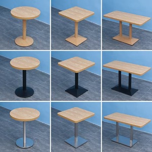 Juego de mesa cuadrada para cafetería, comida rápida, fideos, restaurante occidental, hamburguesa, aperitivos, postres, tiendas de madera hecha para tiendas de té con leche - Product Image 3