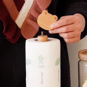 Juego de Portarrollos de Papel de Madera de Haya, Soporte Circular para Papel Higiénico, Estante de Almacenamiento para Cocina, Diseño Ecológico - Product Image 2