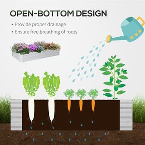 Jardinera Metálica para Exteriores Db de 6x3 Pies, Acero Galvanizado, con Cubierta de Invernadero Mini de PVC - Product Image 3