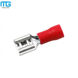 Female quick disconnect vinyl pvc insulated spade wire connector electrical crimp terminal FDD