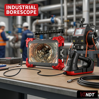 Endoscope industriel 6 mm 1080P |   Étanche IP67, câble en tungstène de 2 m |   360 °   Vidéoscope articulé pour la détection des blocages de canalisations