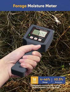 Goyojo kỹ thuật số độ ẩm <span class=keywords><strong>Tester</strong></span> cho thức ăn gia súc và cỏ linh lăng chính xác LED cảnh báo nhiệt độ bồi thường với thăm dò - Product Image 6