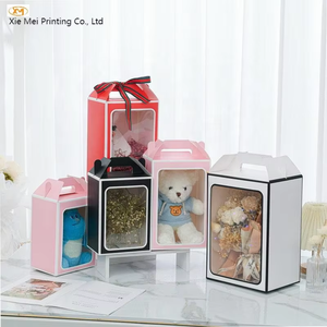 Fenêtre transparente petite fille poupée jouets boîte d'emballage boîte de papier d'impression de taille personnalisée avec poignée - Product Image 3