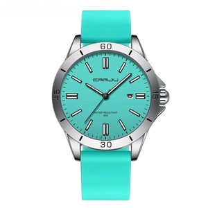 Nuevo Reloj de Moda Casual para Hombre al por Mayor, Correa de Silicona Verde Menta, Reloj de Cuarzo de 43 mm, Caja de Aleación, Resistente al Agua, Luminoso, Reloj Sencillo - Product Image 1