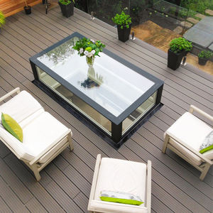 Ramah lingkungan φbalkon anti slip dek lantai api tahan kayu komposit plastik taman beralur decking - Product Image 3