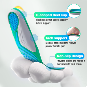 Arch Support Insoles Plantar Fasciitis Insoles Women Men <b>Heel</b> Pain <b>Shoe</b> <b>Insert</b> Shock Gel Insoles - Product Image 3
