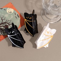Nouvelles Pinces à Cheveux Chauve-Souris Halloween Personnalisées, Style Doux et Cool, Coquillage Nacré Scintillant, Vente en Gros pour Femmes