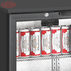 Mini <span class=keywords><strong>refrigerador</strong></span> de encimera de 3 puertas con puerta de vidrio transparente para bebidas y cerveza, congelador, refrigeración, tipo de clima - Product Image 4