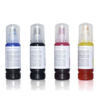 Tinta de Recarga 103 para Botella de Tinta Compatible con Epson EcoTank L1110 L3110 L3150 L3160 L5190, Antiobstrucción, Antiderrames, 4 Colores BK C M Y