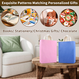 Bolsa de Papel Kraft de Colores Arcoíris con Asas, para Regalos, Manualidades y Compras, con Impresión Personalizada de su Propio Logotipo - Product Image 5
