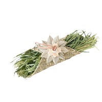 Rouleaux d'herbe à grigner Timothy pour oiseaux et lapins - Jouet multifonctionnel pour mâcher et nettoyer les dents, respectueux de l'environnement, en feuilles de palmier et paille tressée