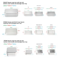 Jabonera de Aluminio Ecológica y Reciclable para Cocina y Baño, con Base de Drenaje Desmontable, Mantiene el Jabón Seco, Duradera y Personalizable