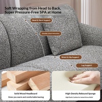Canapé en tissu style crème, motif chat en guimauve, moderne et minimaliste, idéal pour petit appartement en location