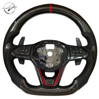 Volant sport en fibre de carbone LED personnalisé pour Volkswagen Mk7 Golf 7 R Mk6 Mk5 Gti Gtd Gts Gte Gli R-Line CC