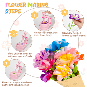 Handmade Fabric Flower Bouquets <b>DIY</b> <b>Kit</b> Toy Handmade Simulation Flower Pressing <b>Kit</b> for Birthday Handicrafts - Product Image 4
