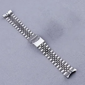 <span class=keywords><strong>Bracelet</strong></span> de montre professionnel en acier inoxydable réglable de 22 mm, argenté, Jubilee, extrémités courbes solides, <span class=keywords><strong>bracelet</strong></span> de luxe pour <span class=keywords><strong>Seiko</strong></span> <span class=keywords><strong>5</strong></span> SRPD53 63 73 - Product Image 3