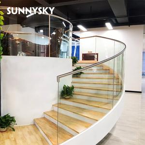 Haute Couture บันไดอลูมิเนียมสุดหรู,บันไดรองรับที่มองไม่เห็นพร้อมแถบป้องกัน - Product Image 2