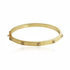 Bracelet en forme ovale avec serrure ouverte, diamant en or, pavé couleur Champagne, bijoux de créateur, en argent 925, vente en gros - Product Image 1