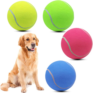 Eco-Friendly Dog Toy <b>Ball</b> <b>Custom</b> <b>Logo</b> Simple Style Squeaky Rubber Chew for Interactive <b>Exercise</b> Biting Tennis <b>Balls</b> for Dogs - Product Image 1