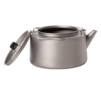 Bouilloire en titane 1000 ml pour camping en plein air, ustensile de cuisson pour faire bouillir l'eau