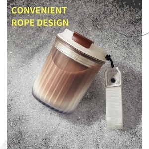 BPA-free Food Grade Tritan Stainless Steel 500ml Vacuum Insulated Eco-Friendly Customized Logo Coffee Cup Lid <b>Hand</b> Grip Tumbler - Product Image 1