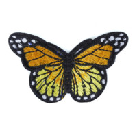 Nouveau 3D personnalisé Organza mariage soie papillon Anime Designer coudre sur patchs brodés pour vêtement
