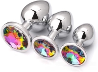 Kit de 3 Plugs Anaux de Luxe en Métal pour Débutants - Jouets Sexuels pour Hommes, Femmes et Couples