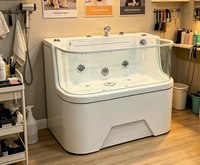 Baignoire de toilettage pour animaux durable, drainage rapide, structure facile à nettoyer, pour usage domestique et professionnel en salon de toilettage pour animaux
