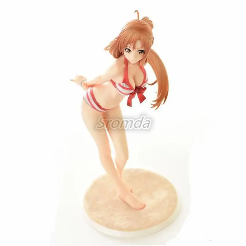 Figura de acción de PVC de alta calidad, Sword Art, bañador en línea, Asuna Ver. Colección de muñecas chica Sexy figura Juguetes