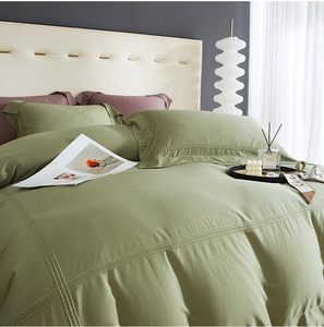 Juego de Ropa de Cama de Satén 60% Bambú 40% Algodón, Suave y Transpirable, Juego de 4 Piezas con Funda de Edredón de Lujo para Pieles Sensibles - Product Image 4