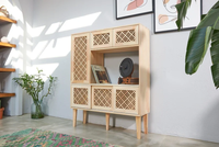 Tourne-disque moderne du milieu du siècle Table console avec rangement