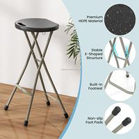 Chaise de plage pliable ronde en aluminium et plastique CE pour l'extérieur - Légère et portable pour la salle à manger, la chambre, le parc
